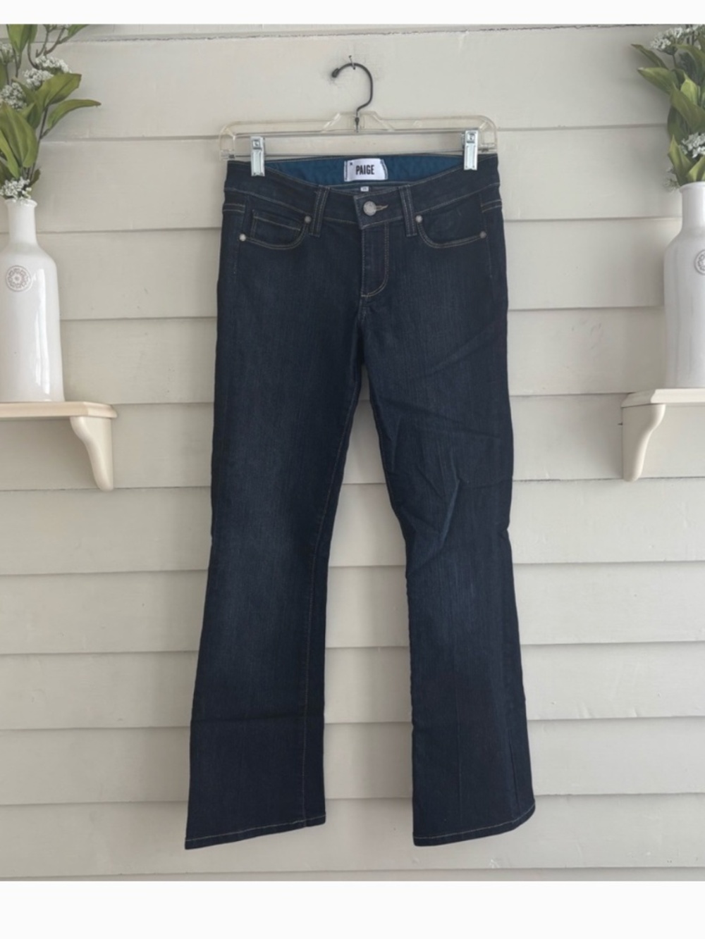 Paige Skyline Dark Wash Bootcut Jeans Size 25